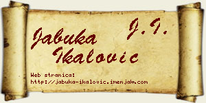 Jabuka Ikalović vizit kartica